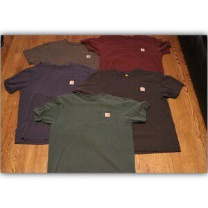 Lot of 5 Carhartt K87 Men’s pocket T shirts Size M LOT 1